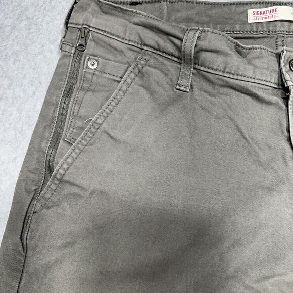 Signature Levi Strauss Mens Pants Sz 32x31‎ Gray Athletic Chino Classic Denim - Picture 5 of 14
